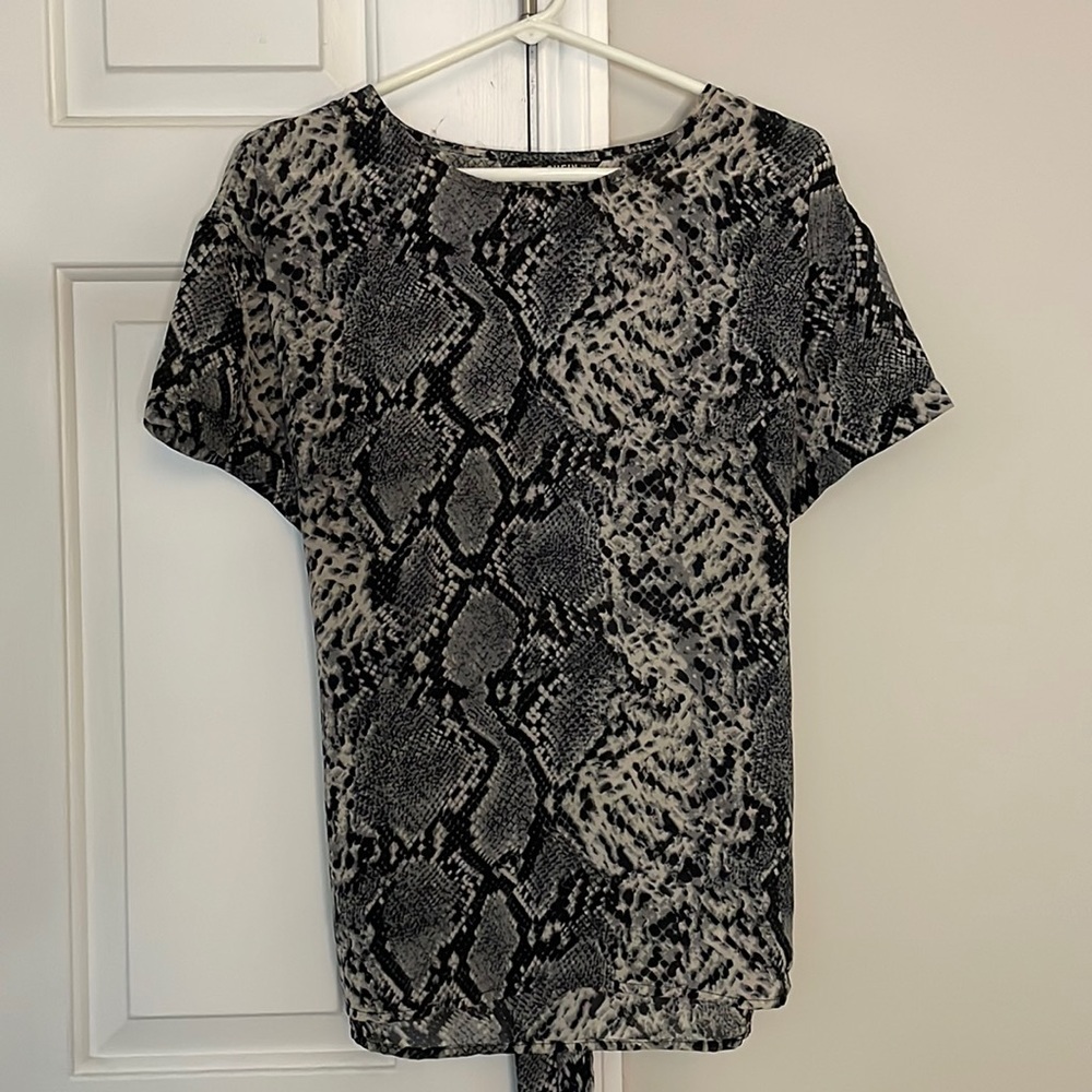 Snakeskin Print Top